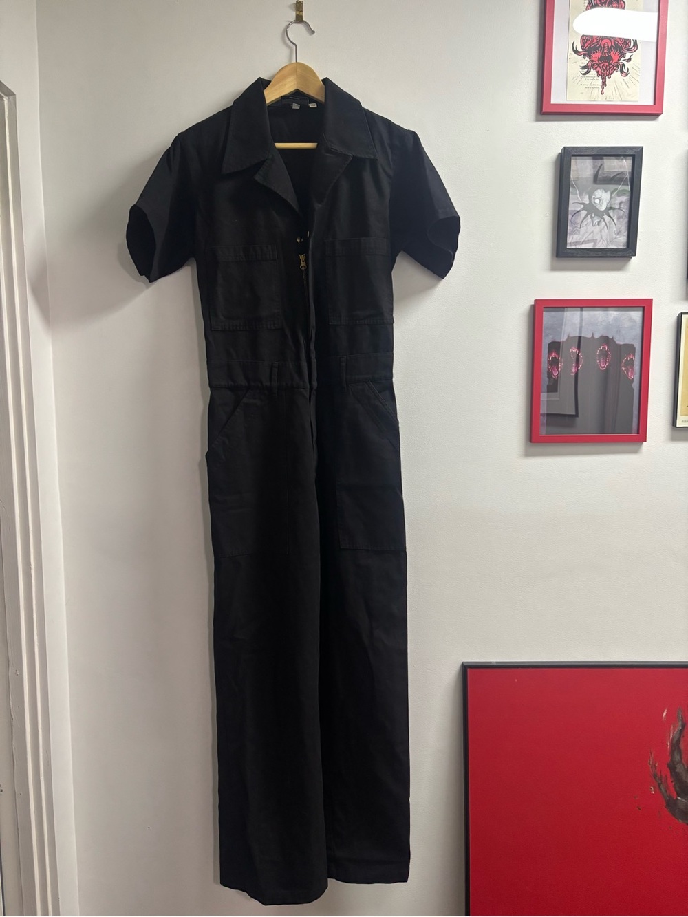 Big Bud Press Short Sleeve Jumpsuit, Black Unisex M